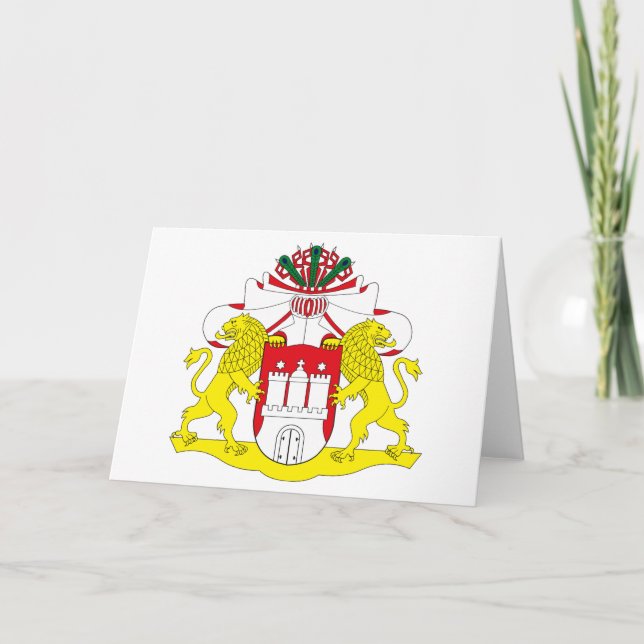 Hamburg Coat of Arms Greeting Card (Front)
