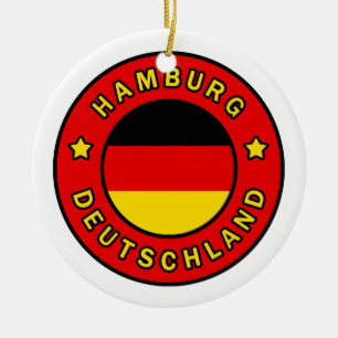 Hamburg Deutschland Ceramic Tree Decoration