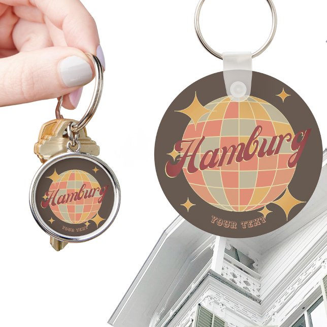Hamburg Deutschland Retro Vintage Party Key Ring (Creator Uploaded)