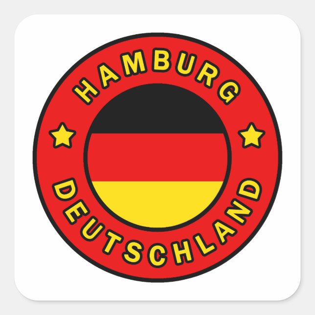 Hamburg Deutschland Square Sticker (Front)