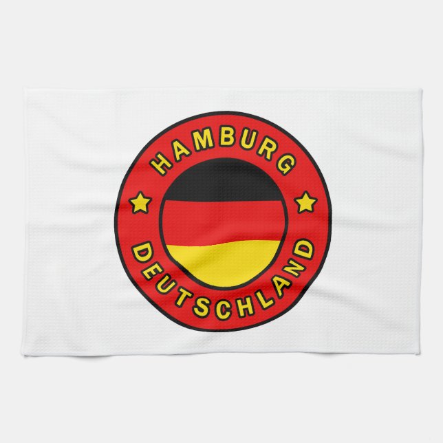 Hamburg Deutschland Tea Towel (Horizontal)