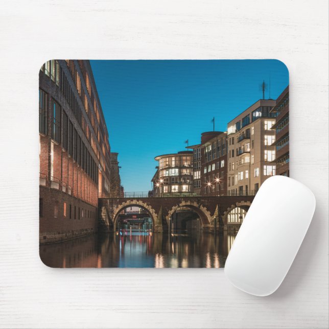Hamburg Ellerntorsbrücke Mouse Mat (With Mouse)