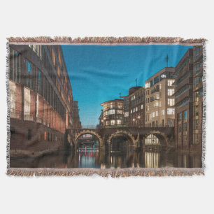 Hamburg Ellerntorsbrücke Throw Blanket