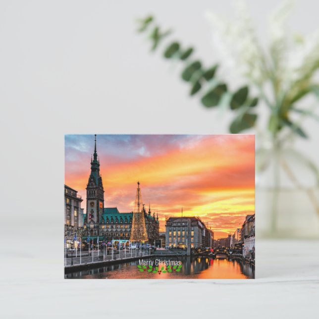 Hamburg, Germany Christmas Postcard (Standing Front)