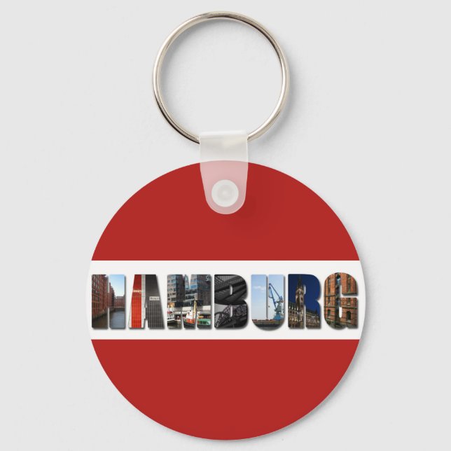 Hamburg Germany City Travel Photos Key Ring (Front)