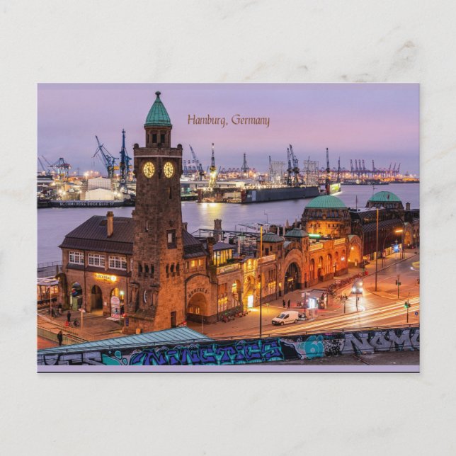 Hamburg Germany cityscape photograph Postcard (Front)