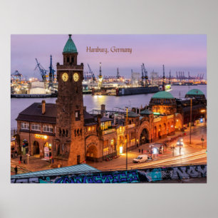 Hamburg Germany cityscape photograph Poster