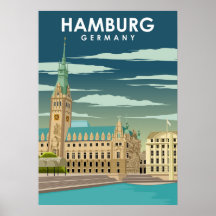 Hamburg Germany European City Travel Illustration