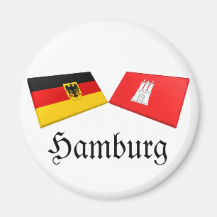 Hamburg, Germany Flag Tiles Magnet