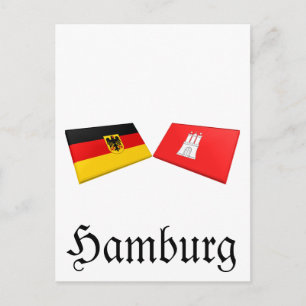 Hamburg, Germany Flag Tiles Postcard