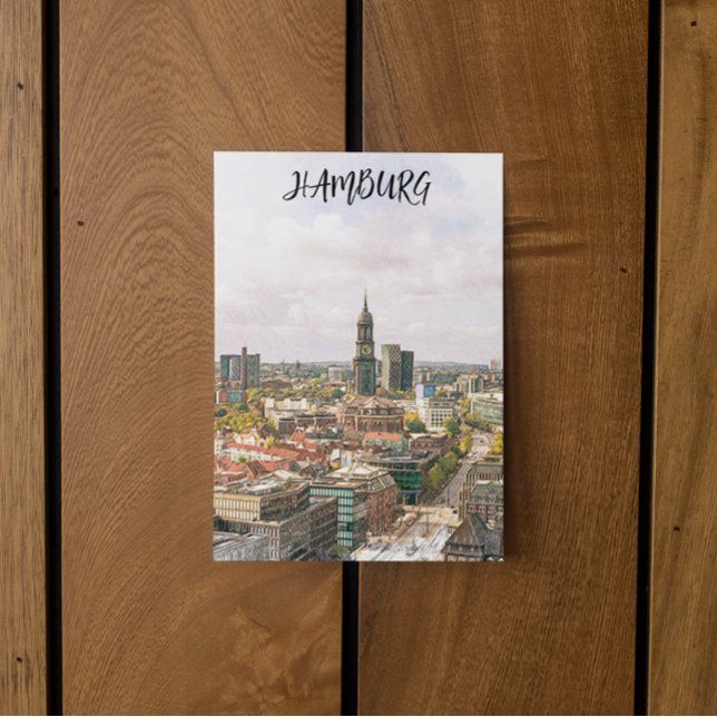 Hamburg Germany Hansestadt City View Postcard (hamburg panorama city view postcard)