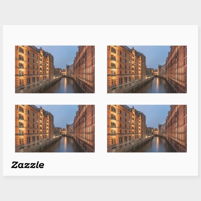 Hamburg Germany Rectangular Sticker (Sheet)