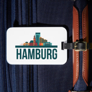 Hamburg Germany Skyline Cityscape Luggage Tag