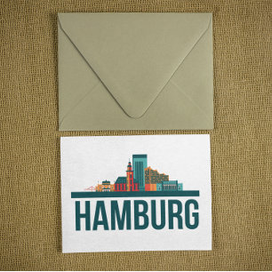 Hamburg Germany Skyline Cityscape  Postcard