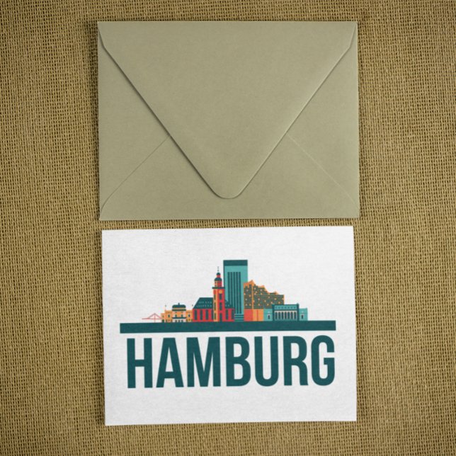 Hamburg Germany Skyline Cityscape  Postcard (Hamburg Germany Skyline Cityscape Postcard)