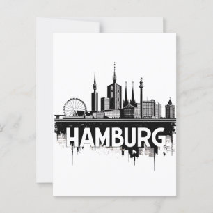 Hamburg Germany Skyline–Cityscape Urban Reflection Postcard