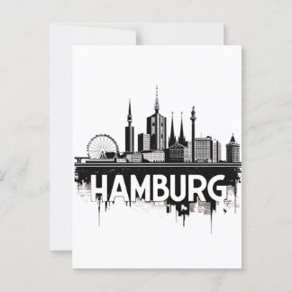 Hamburg Germany Skyline–Cityscape Urban Reflection Postcard