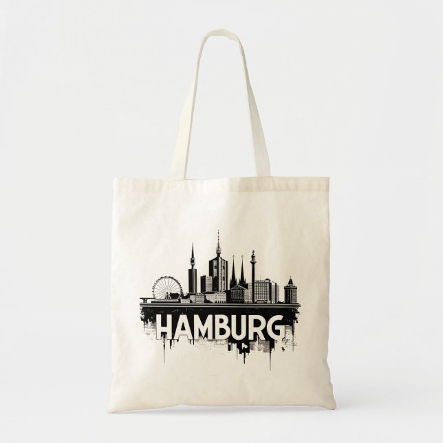 Hamburg Germany Skyline–Cityscape Urban Reflection Tote Bag (Front)