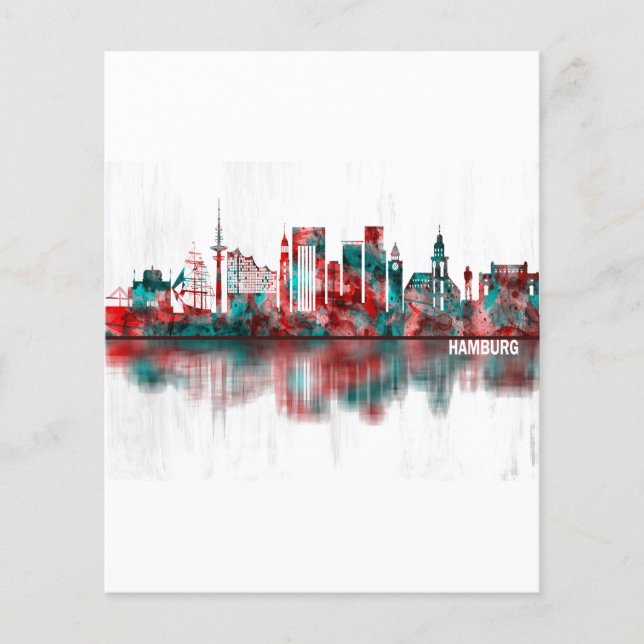 Hamburg Germany Skyline Flyer (Front)