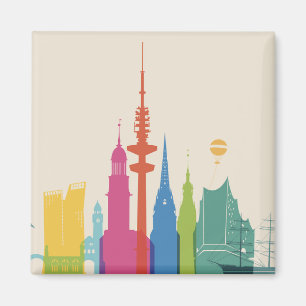 Hamburg Germany Skyline Magnet