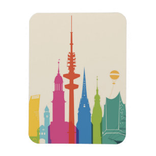 Hamburg Germany Skyline Magnet