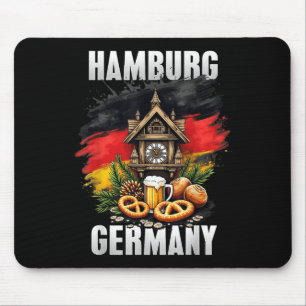 Hamburg Germany Souvenir German Flag Travel Mouse Mat