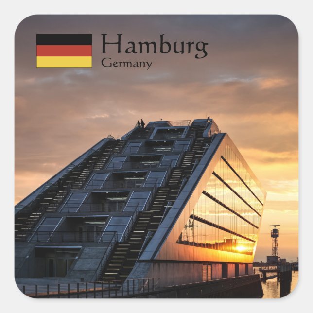 Hamburg Germany Square Sticker (Front)