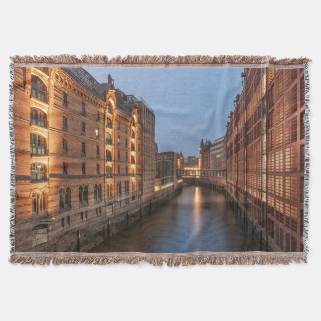 Hamburg Germany Throw Blanket (Front)