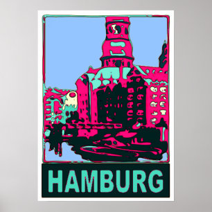 Hamburg Germany Travel Poster