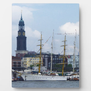 Hamburg Harbor Hafen Michel Deutschland Schiffe Plaque