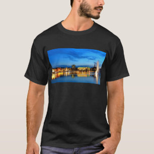 Hamburg Harbour Hafen Deutschland Alster Night T-Shirt