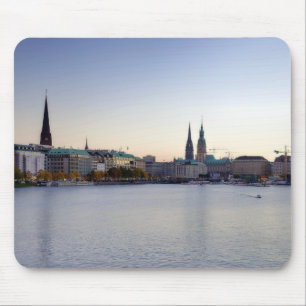 Hamburg Harbour Hafen Hamburger Deutschland Mouse Mat