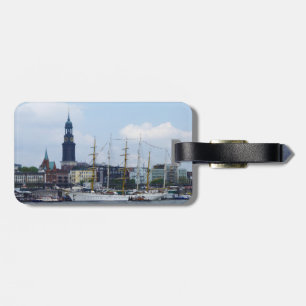 Hamburg Harbour Hafen Michel Deutschland Schiffe Luggage Tag