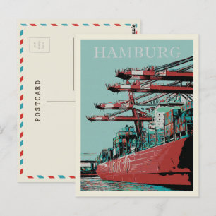 Hamburg harbour - Iconic Port City Postcard