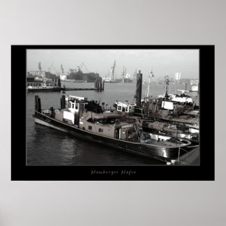 Hamburg harbour poster