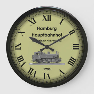 Hamburg Hbf Station ~ Germany ~ 1906 ~  Large Clock
