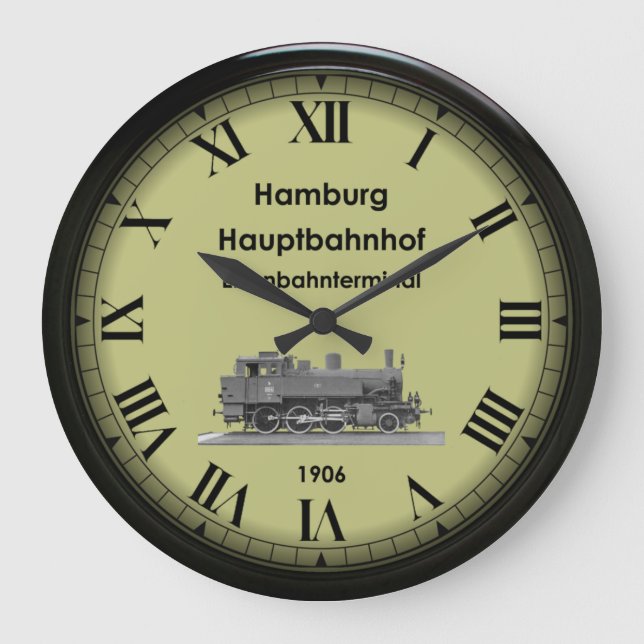 Hamburg Hbf Station ~ Germany ~ 1906 ~  Large Clock (Front)