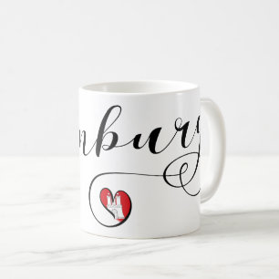 Hamburg Heart Mug, Germany Coffee Mug
