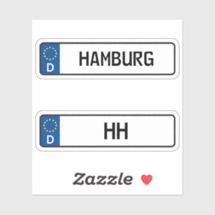 Hamburg kennzeichen, German Car License Plate