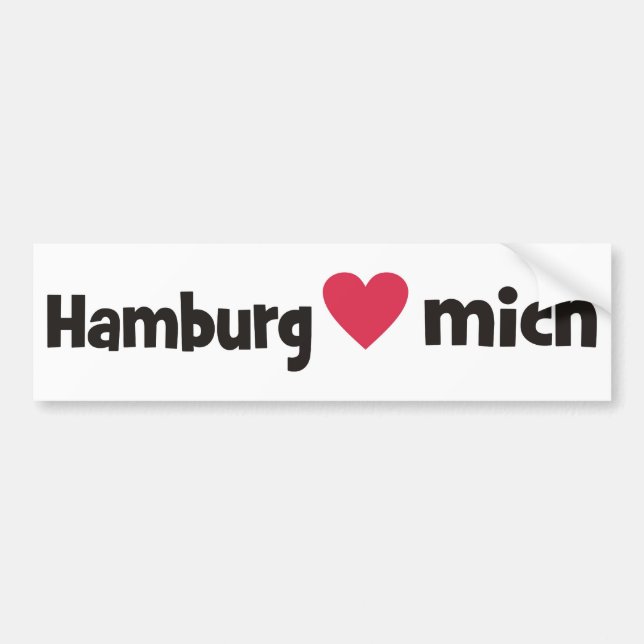 Hamburg loves me bumper sticker (Front)
