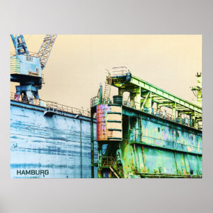 Hamburg Port Dock - Sachers Art - Poster