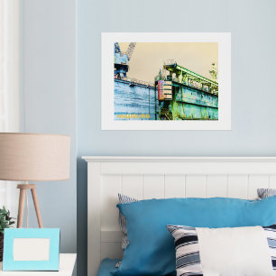 Hamburg Port - Germany - Dock - Pop Art - Foil Prints