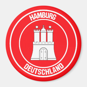 Hamburg Round Emblem Magnet