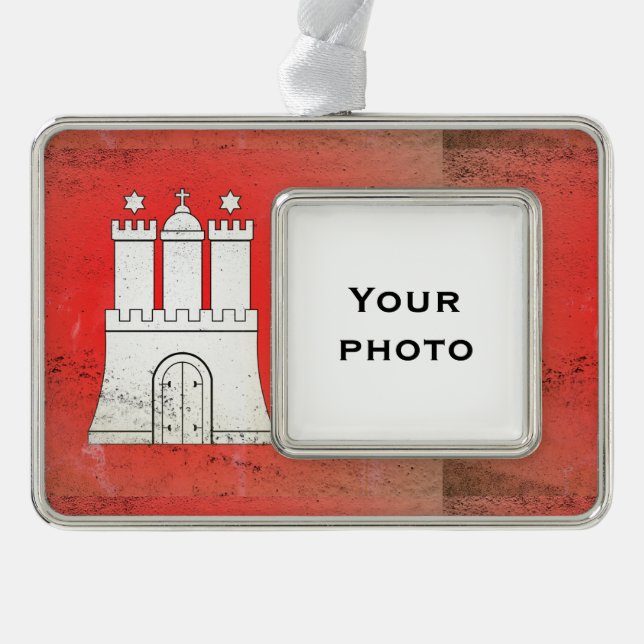 Hamburg Silver Plated Framed Ornament (Front)