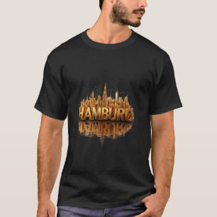 Hamburg Skyline Art - Vibrant Hanseatic City Desig T-Shirt
