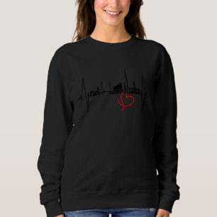 Hamburg Skyline Heartbeat Germany I Love Hamburg Sweatshirt