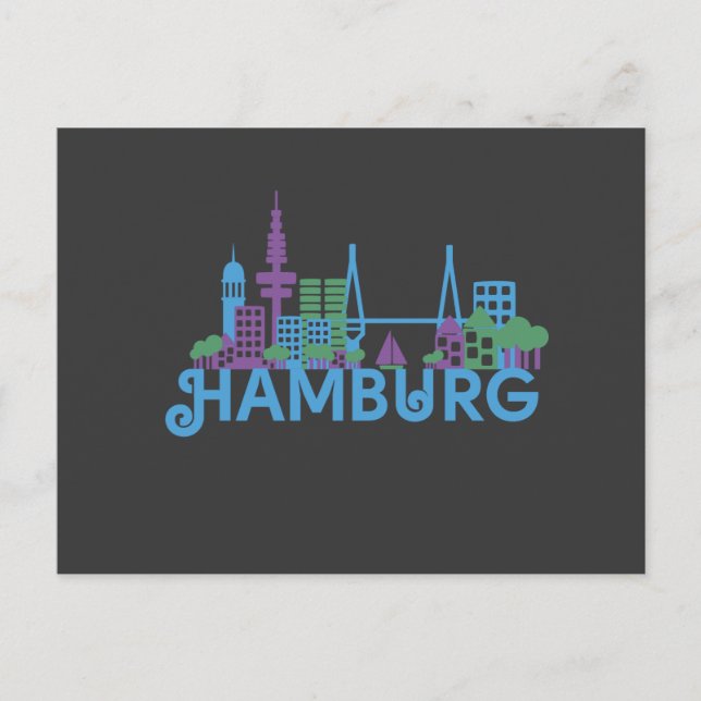Hamburg Skyline Post Cards (Front)