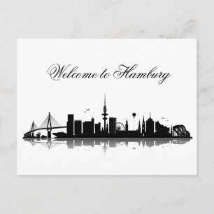 HAMBURG Skyline - Postkarte / Grußkarte Postcard