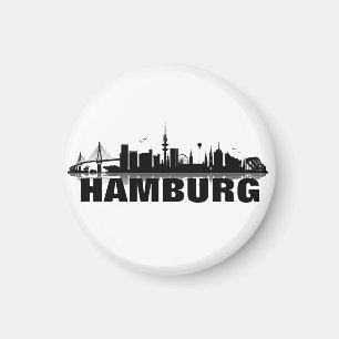 Hamburg Skyline refrigerator Magnet