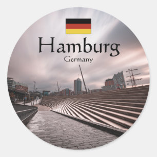 Hamburg Souvenir Classic Round Sticker